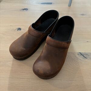 Women’s Dansko Brown Leather Professional Clogs